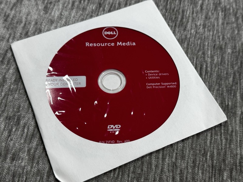 Dell Precision M4800 drivers DVD p/n 2VF4D resource media Software Disc