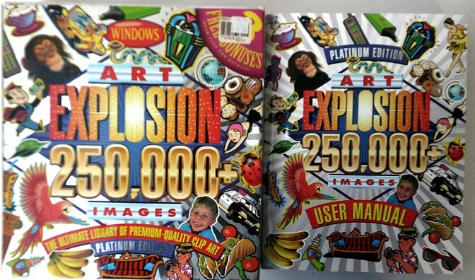 ART EXPLOSION 250,000 CLIP ART COLLECTION WINDOWS COMPLETE with IMAGE BOOK gallery