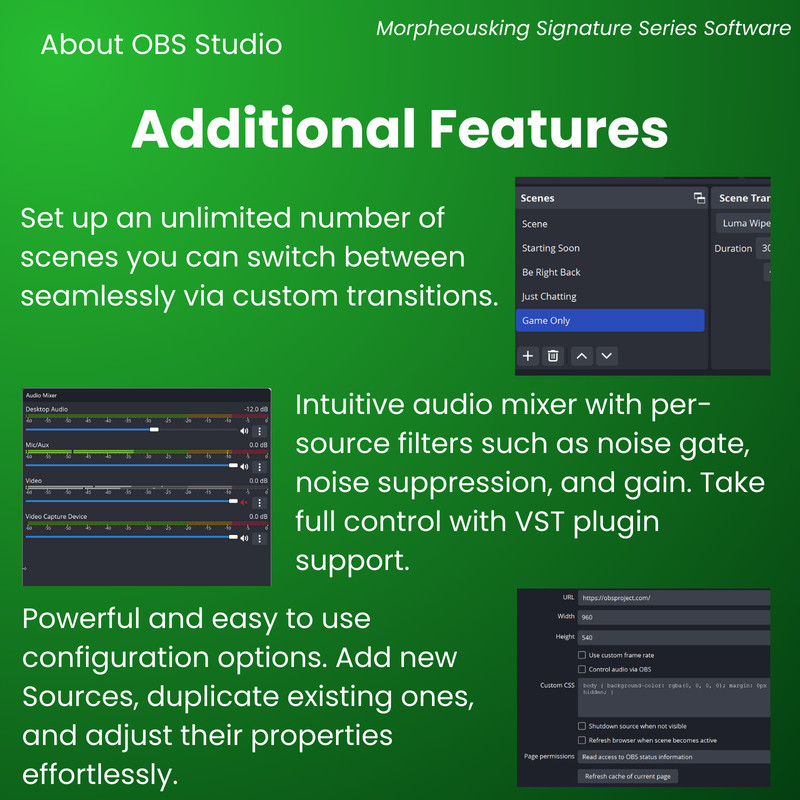OBS Studio PRO 2024 - Video Recording | Live Streaming Screen Recording Software gallery