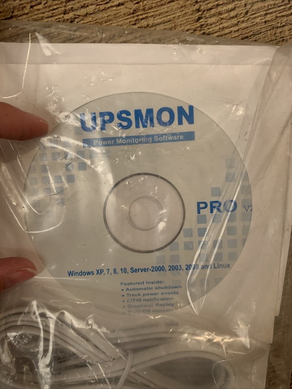 UPSMON PRO V2.1 POWER MONITORING SOFTWARE CD-ROM WINDOWS XP 7 8 10 LINUX (199-1) gallery