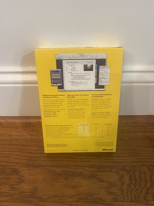Microsoft Office Mac 2008 Home & Student Edition with 3 Product Keys Software gallery