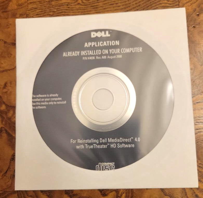 Dell Application Already Installed On Your Computer P/N 0K402K Rev. A00 Aug 2008