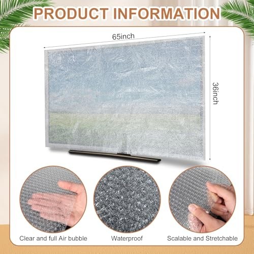 Cushioning Foam Set - 10 Pcs Flat Screen TV Cover & 8 Corner Edge Protectors, Fi gallery