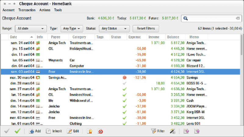 HomeBank Personal Finance software for Accounting, Budgeting, Expense Tracking gallery