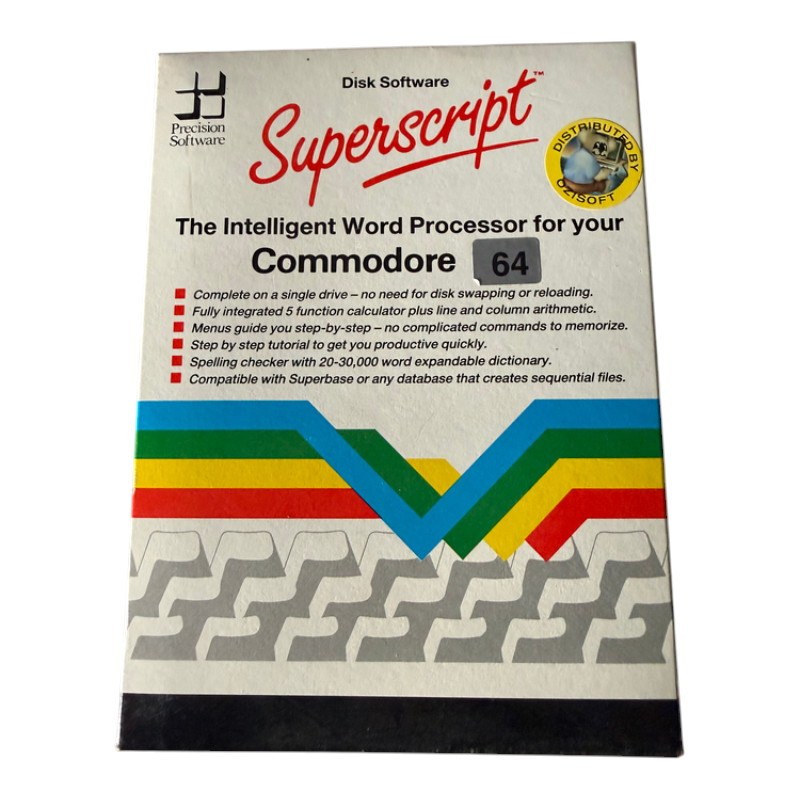 Superscript Word Processor Disk Software for Commodore 64 by Precision Software