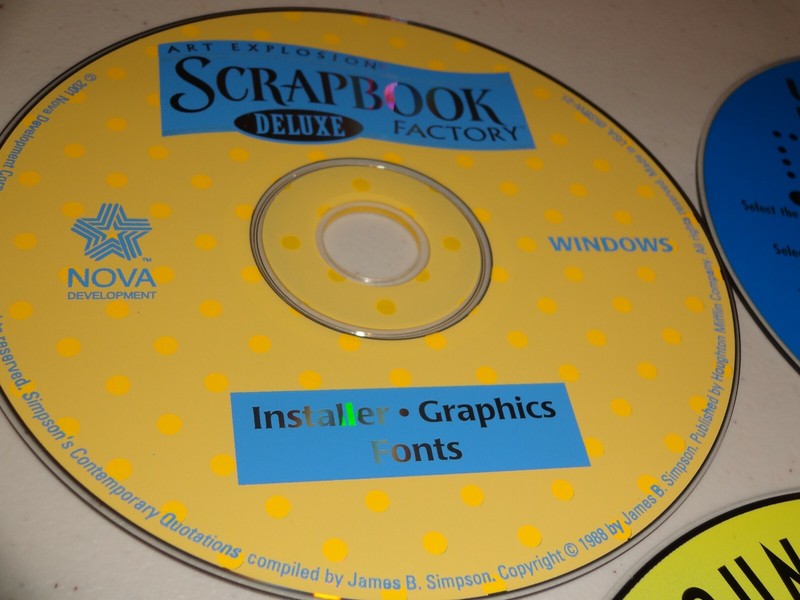 PC CD-Rom Lot of 3 Scrapbook, Label Maker, Announcements WIN95 See Pictures gallery