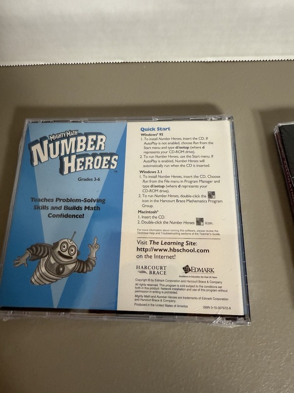 Lot 2 Vintage Math Advantage "Number Heroes & Calculating Crew" CD Grades 3-6 gallery