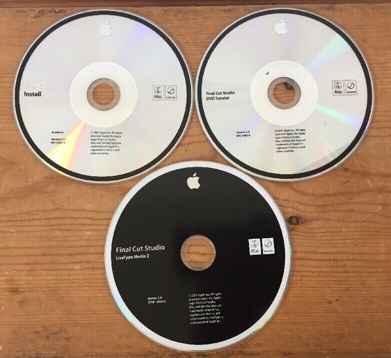 2007 Final Cut Studio Version 2.0 Video Editing Software Install + Tutorial DVDs