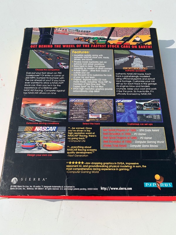 Sierra Papyrus Nascar Racing 1996 Computer Game MS DOS CD t2924 gallery