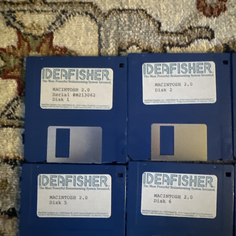 RARE/VINTAGE IdeaFisher Brainstorming & Problem Solving Software MAC 1-9 FLOPPY gallery
