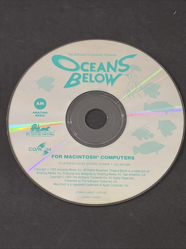 Ocean’s Below 1993 for Macintosh Computers CD-ROM by Amazing Media