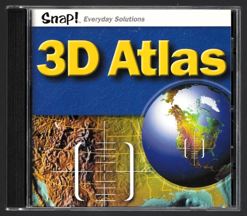 3D Atlas (Windows CD-ROM PC 2001) Snap! Everyday Solutions, Jewel Case – Tested