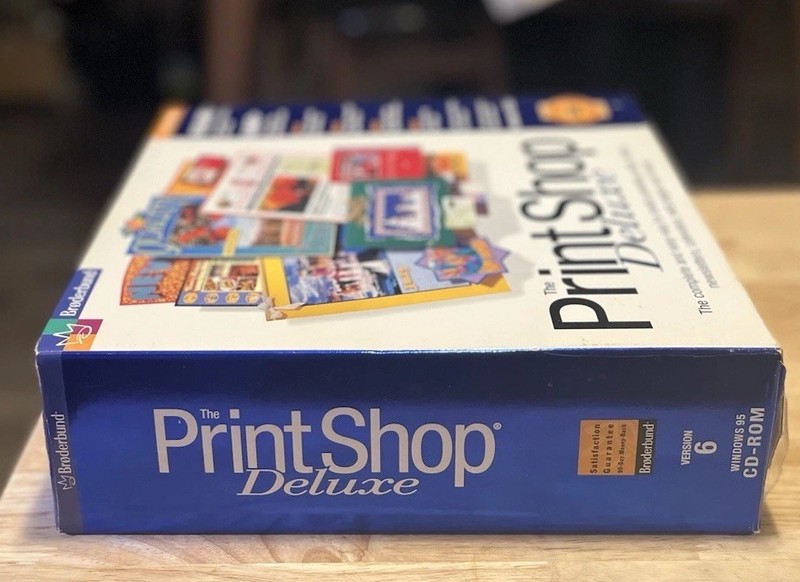 Broderbund Print Shop Deluxe Publisher V6 PC WIN 95 Vintage XL Big Box Software gallery