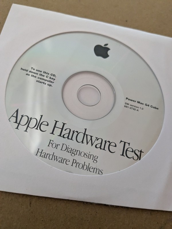 Apple Hardware Test CD for Power Mac G4 Cube SW Version 1.0 691-2732-A NEW