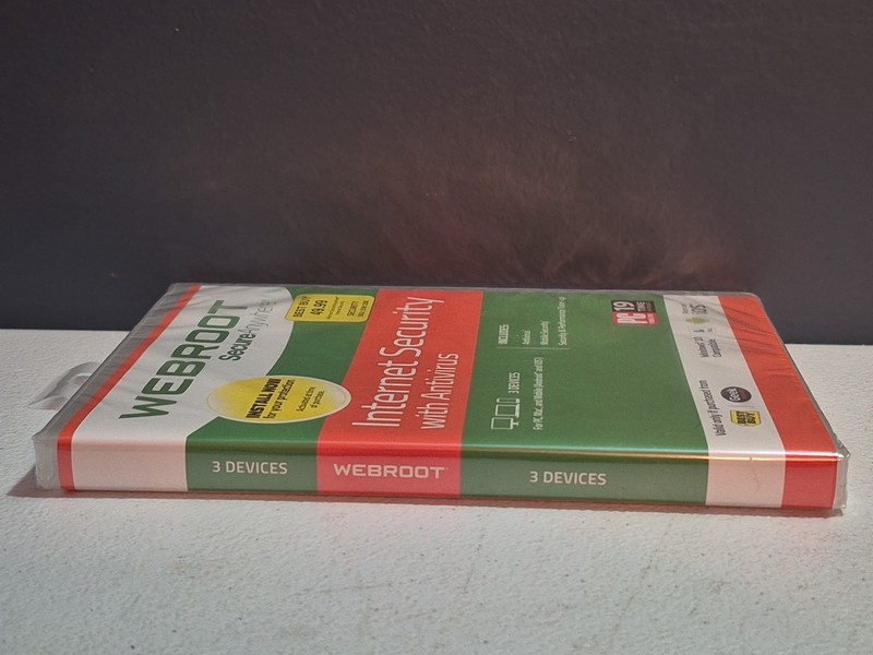 Webroot Internet Security with Antivirus 3 Devices PC Mac and Mobile NEW Sealed gallery