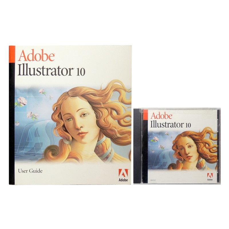 Adobe Illustrator 10 10.0 CD with Serial Number & Manual Full Windows XP 98se Me