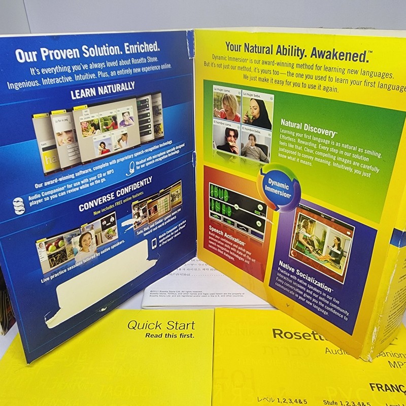 Rosetta Stone French Level 1-5 for PC, Mac Francais NO Headphones/Digital Code.. gallery