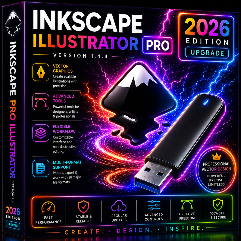 Inkscape Pro Illustrator 2026 v1.4.4 Vector Graphic Design Software MAC os