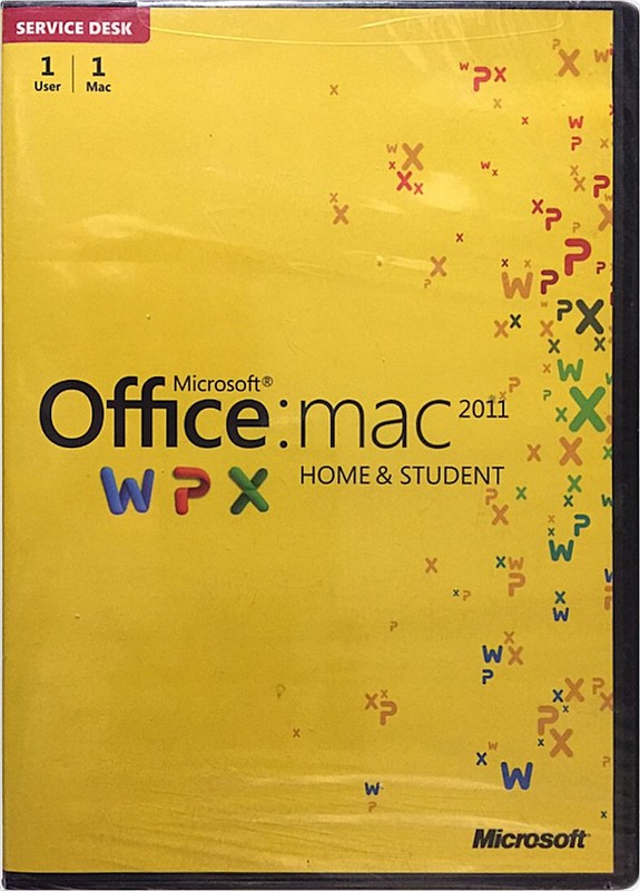 MS Microsoft Office:mac 2011 W P X Home and Student X10-80089 NEW Factory Sealed