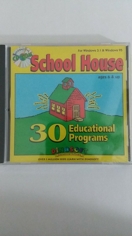 School House – 30 Educational Programs ages 6 & up! PC CD-ROM Dinosoft
