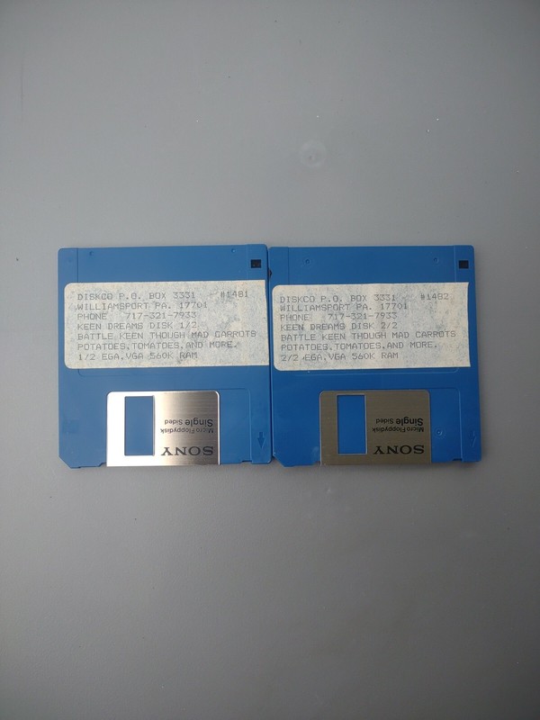 Keen Dreams Ms-dos PC Program 3.5 Floppy Disk Set Vtg Computer Gaming