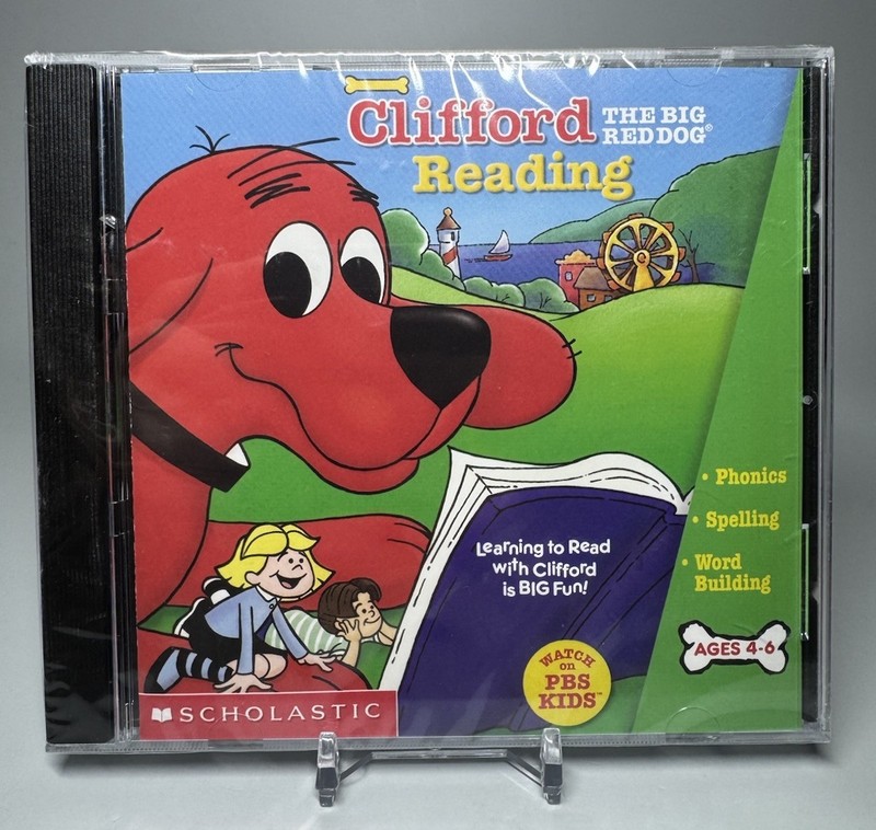 Scholastic - Clifford the Big Red Dog Reading Y2K - PC Mac CD-ROM Game - SEALED gallery