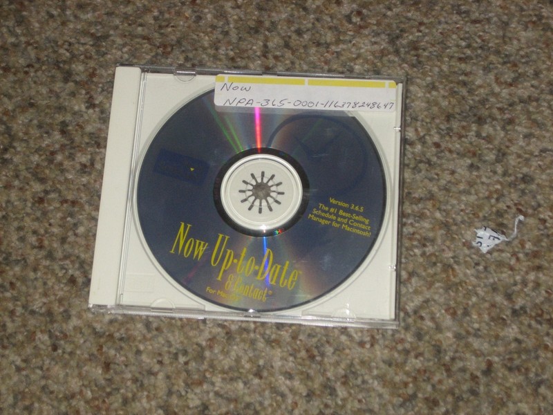 Vintage 1996 Now Up to Date & Contact Software for Apple Macintosh (v3.6.5)
