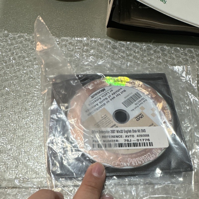 NEW SEALED Microsoft Office Enterprise 2007 DVD + Product Key - 76J-01776 - NOS gallery