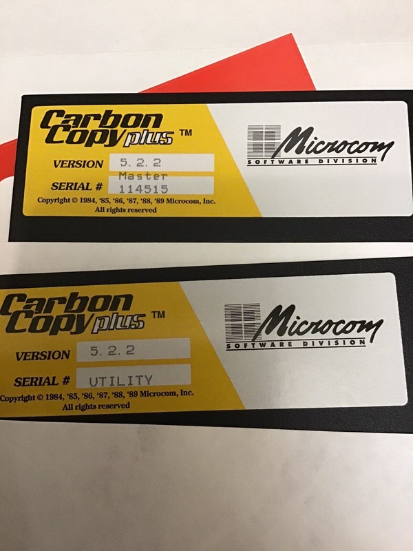 Microcom Carbon Copy plus 3.5" & 5.25 floppy Vtg 1989 Version 5.2.2 gallery