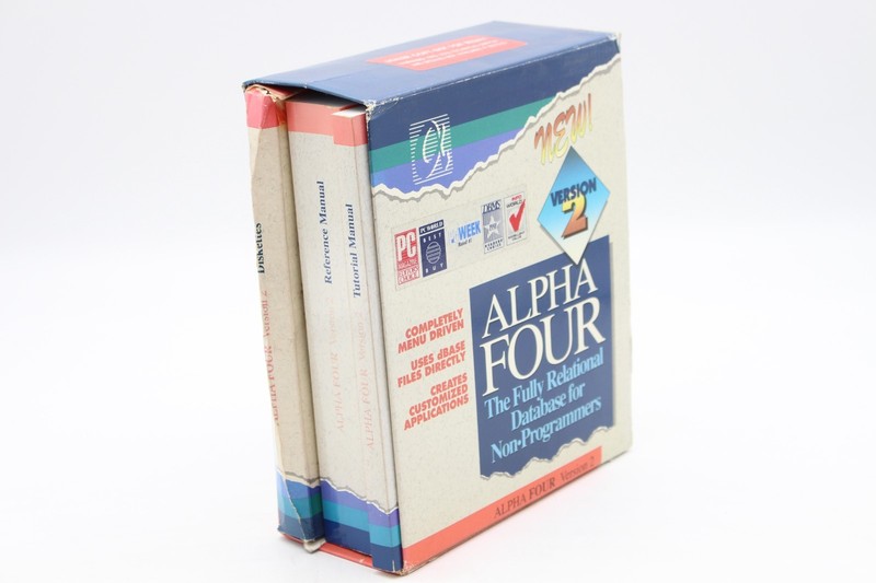 Alpha Four Database for Non-Programmers Version 2 Full Version Rare RETAIL BOX