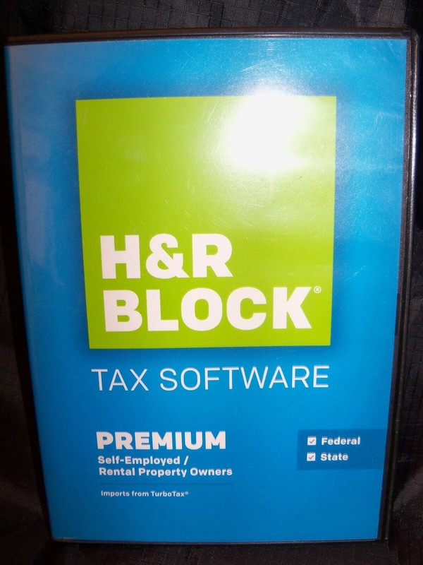 2015 H & R Block Premium Self Employed Rental Tax Software 2015 PC CD Opened box
