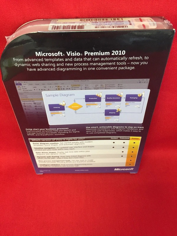 Microsoft Visio Professional 2010 Full Version w/ 2 Product Keys License DVD gallery