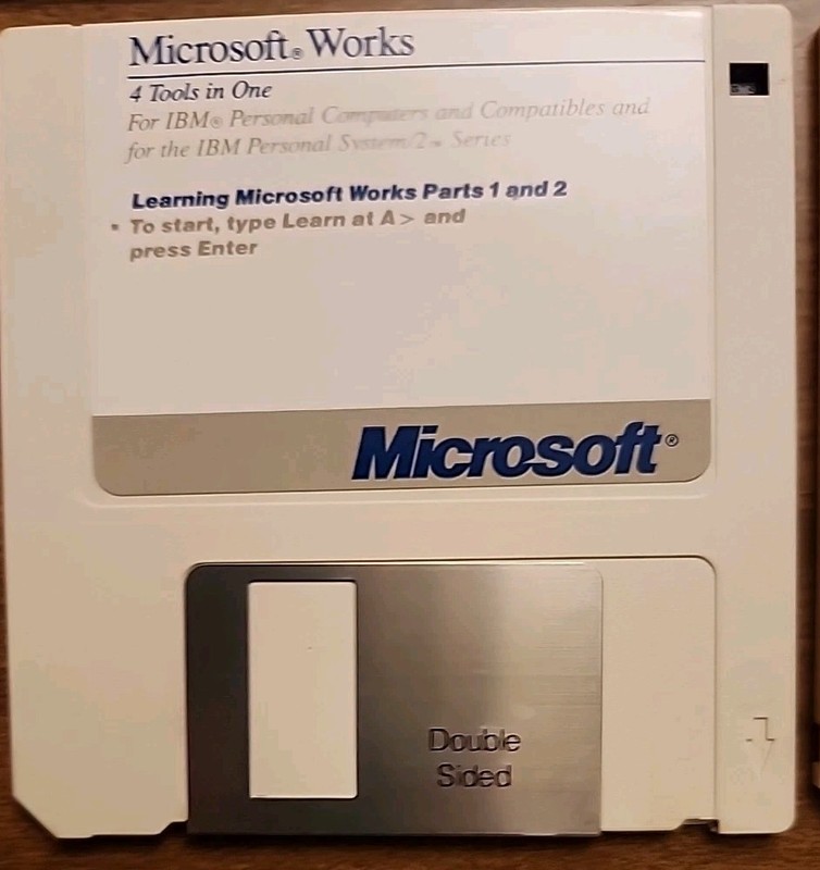 Microsoft Works 4 Tools In One Setup Utilities Help Printer 3.5" Disks IBM DOS gallery