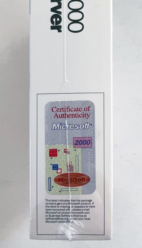 GENUINE Microsoft Windows 2000 Server English International NFR CD with 10 CALs gallery