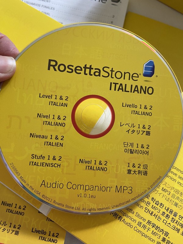 Rosetta Stone Italiano Level 1 & 2 Language CD Discs Set w/Headphones - Italian gallery