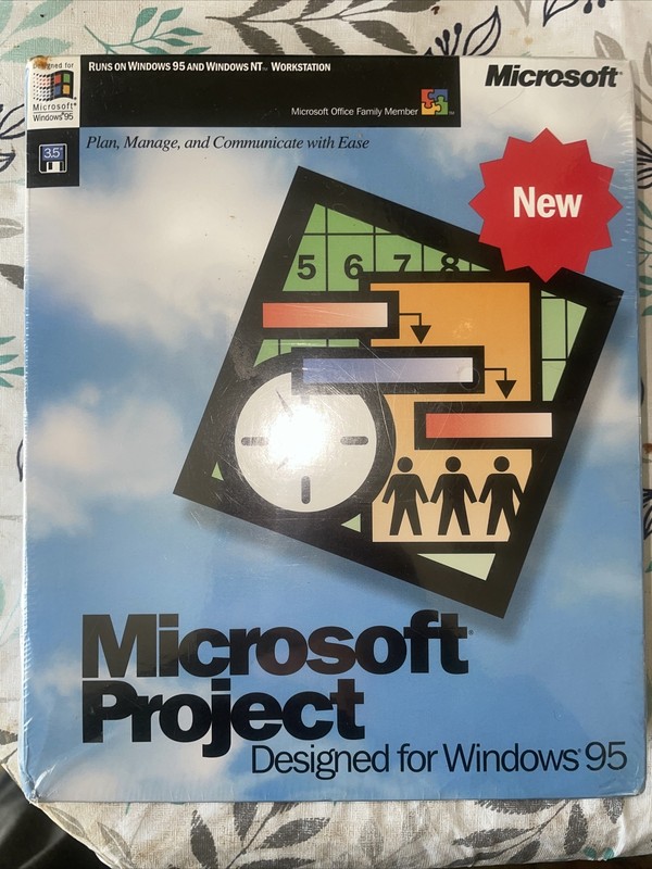Microsoft Project 4.1 designed for windows 95 in retail packaging