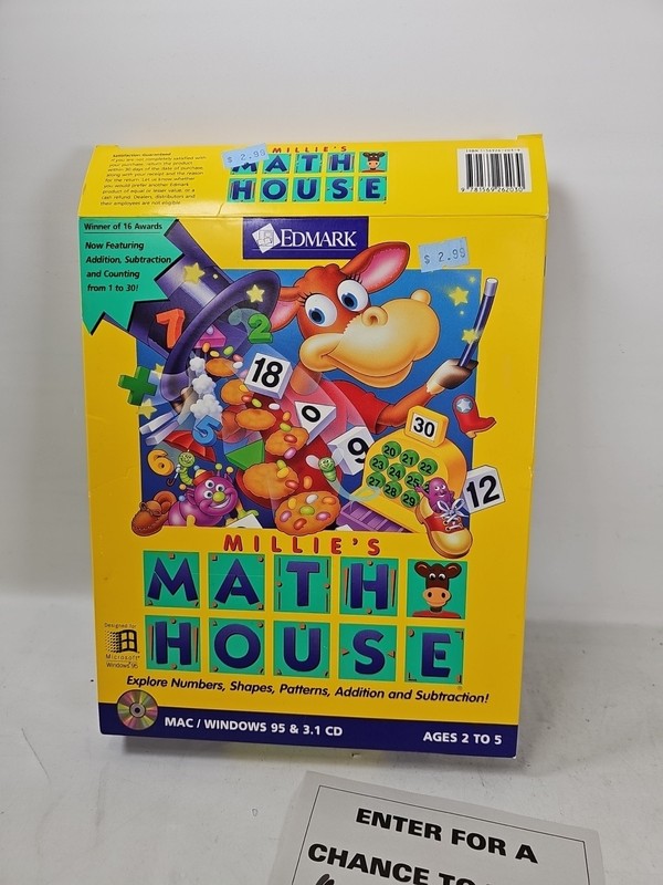 Millie's Math House Edmark MAC 1992 MAC/Windows 95 RARE CIB CD gallery