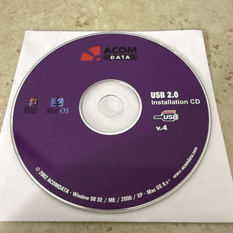 Acom Data USB Installation CD 2002 Window Mac