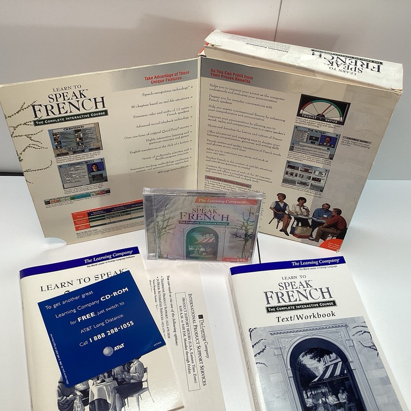 Learn To Speak French 2 CD-Rom Set Learning Company Version 6.0 (Open box) gallery