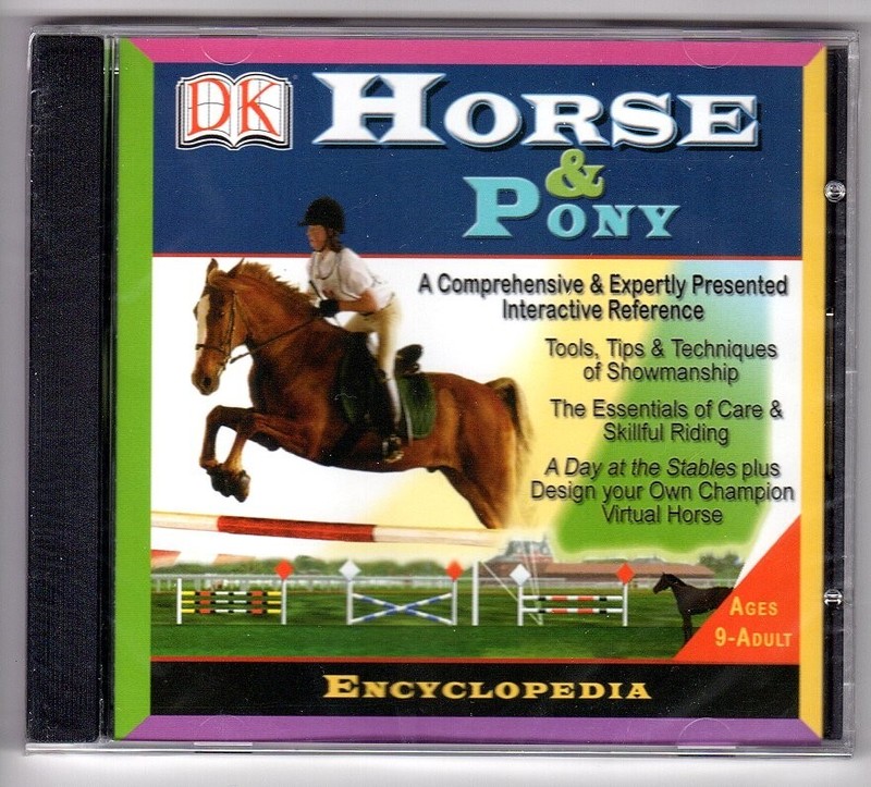 DK Horse & Pony Encyclopedia (PC-CD, 2007) Windows 95-Vista – NEW in Jewel Case