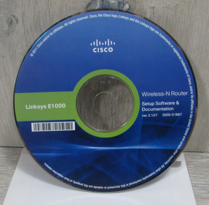 OEM Setup Software CD for Linksys E1000 Wireless-N Router Cisco CD ONLY