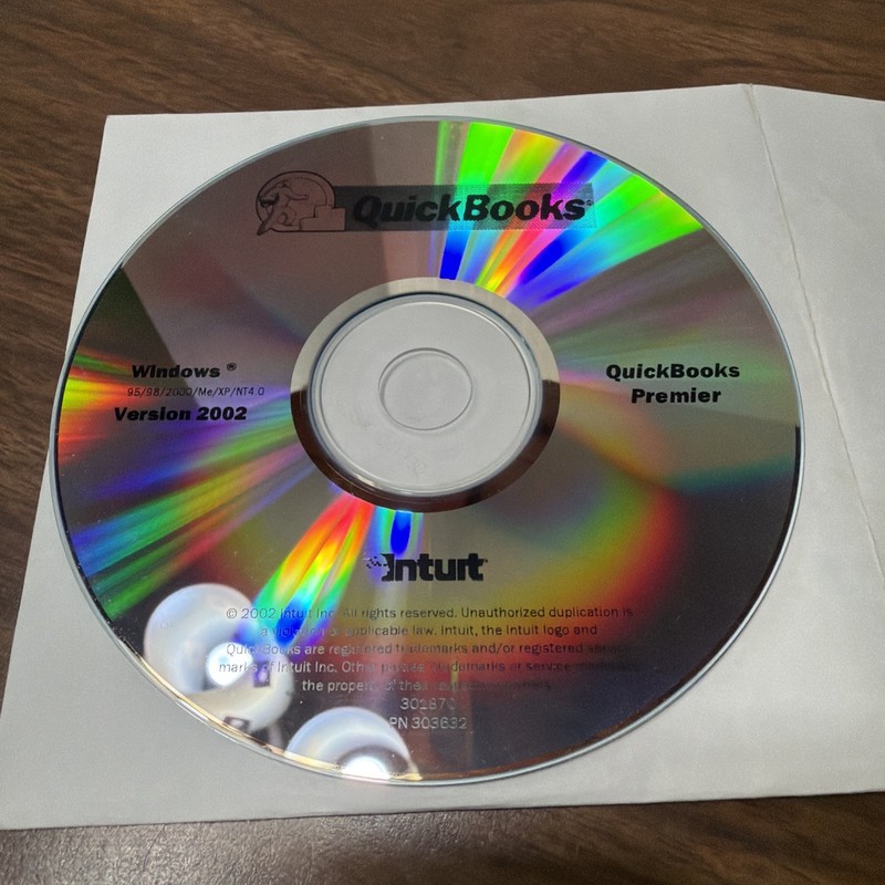 2 Intuit QuickBooks Premier 2002 Software Discs 1 with Key Code Financial gallery