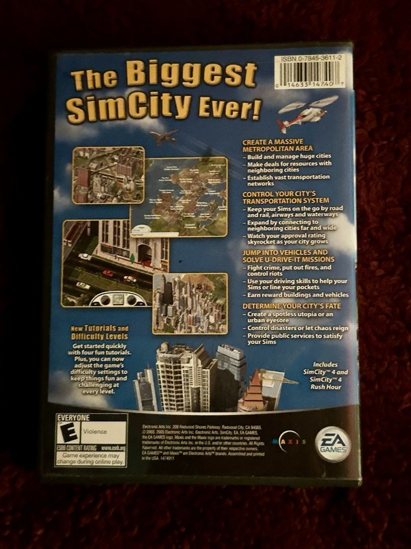 CIB EA Games SimCity 4 Deluxe Edition AND the Sims 3 included for CD-ROM gallery