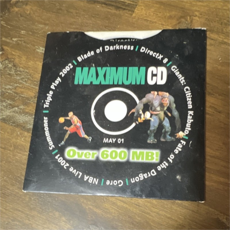 Maximum PC Game Demo CD May 2001 Blade of Darkness Giants DirectX