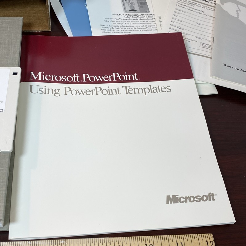 1990 Microsoft PowerPoint 2.01 Macintosh Desktop Presentation Program COMPLETE gallery