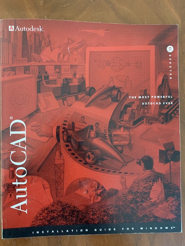 AutoCad Release 13 Installation Guide for Windows softback book.