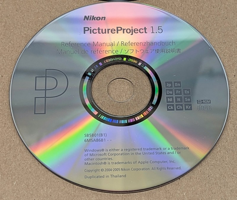 Nikon PictureProject 1.5 for Windows & Macintosh NEW SEALED 2-Discs 2005 PP2E-D0 gallery