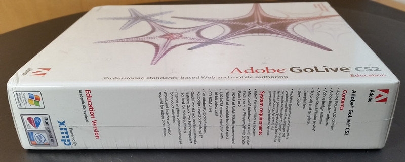 Factory Sealed - Adobe GoLive CS2 Education - Windows 2005 gallery