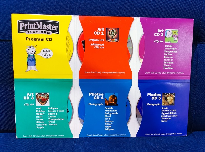 PrintMaster Platinum 6-CD Set | Templates, Graphics & Tools | Great Condition! gallery