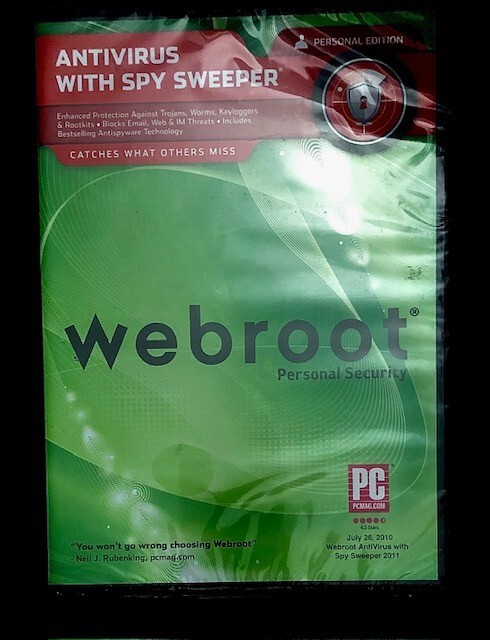 TWO!! NEW 2011 Webroot Antivirus with Spy Sweeper (PC, Personal Edition) Sealed